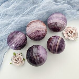 You Pick Silky Purple Fluorite Sphere Crystals for Intuition
